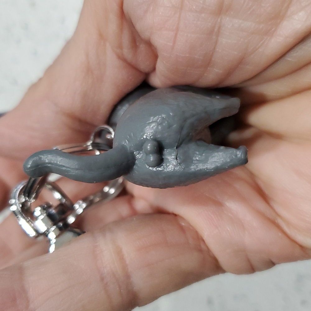 Gray BOY CAT Keychain - Picture 3 of 3